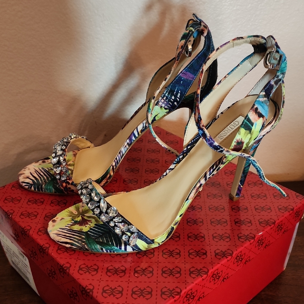 Colorful Floral Women's Heels